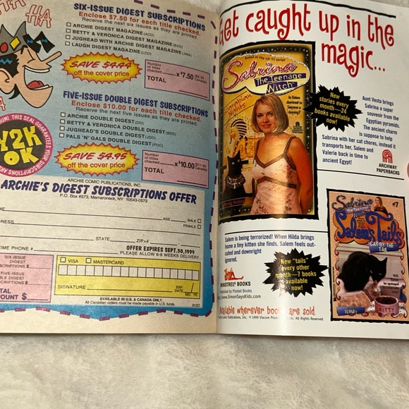 📚BOOK SALE 5 for $20📚 Archie Comic Book Laugh Magazine No. 152 October 1999 - Picture 8 of 9